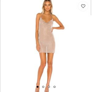 Revolve Rose Gold Brina Mini Dress